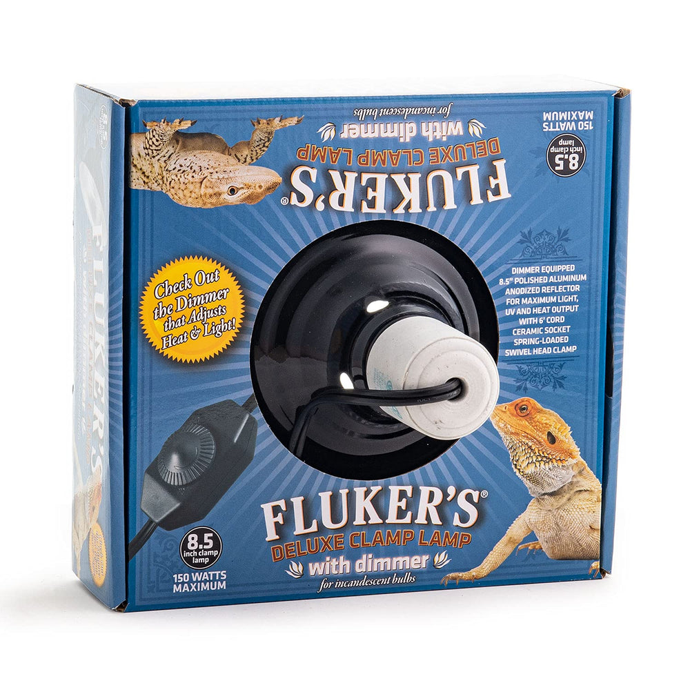Fluker's lampe en usage dans terrarium créant zone de repos chauffée