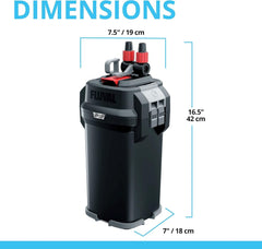Fluval 207 pré-filtre vertical gros plan augmente surface mécanique et efficacité