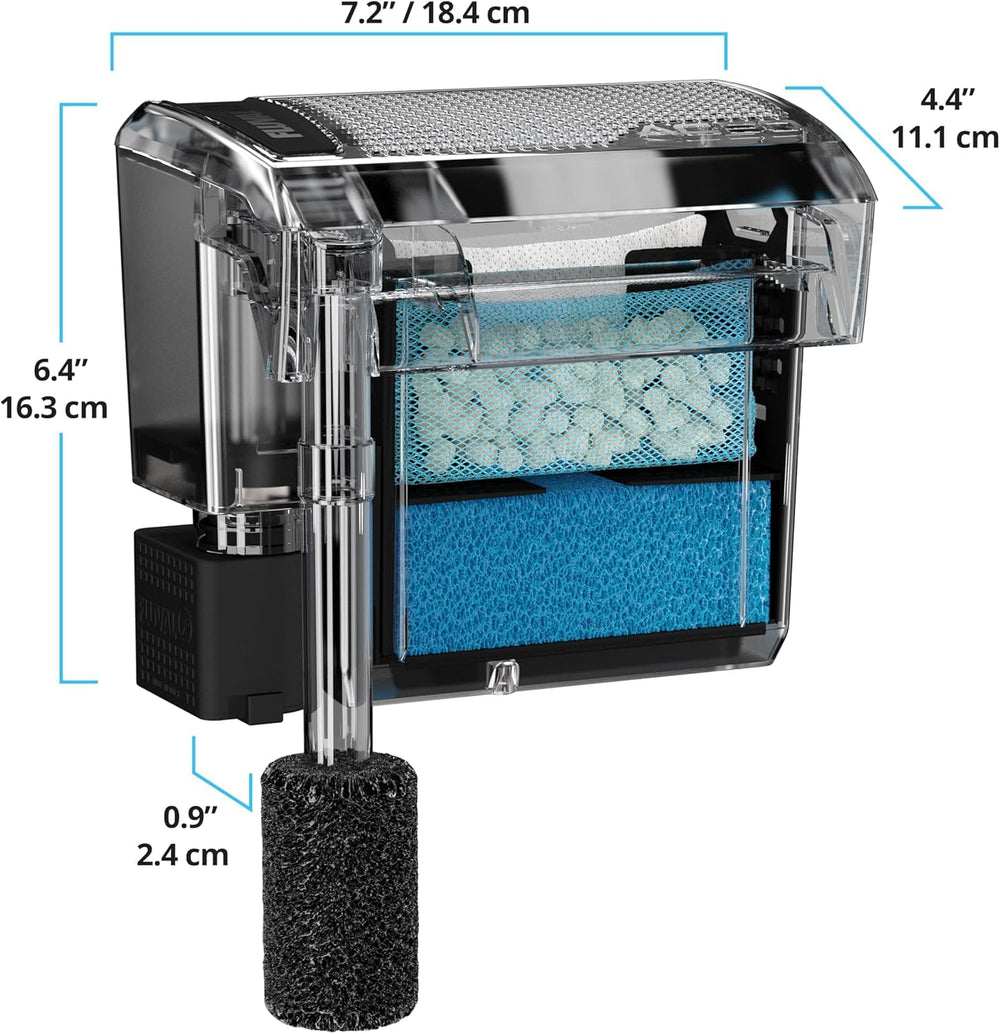 Fluval AquaClear 50 zoom sur BioMax offrant surface bactérienne utile