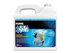 Fluval AquaPlus flacon face montrant étiquette et volume pour traitement sûr de l'eau