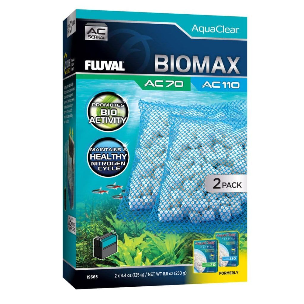 Fluval emballage frontal du lot BIOMAX montrant les 2 packs et l'identité produit