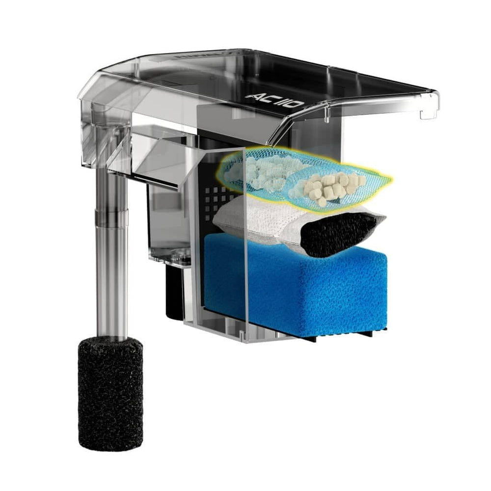 Fluval vue macro de la porosité BIOMAX démontrant surface pour micro-organismes