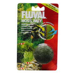 Fluval boule de mousse artificielle posée dans un nano-aquarium, améliore l’eau et l’esthétique