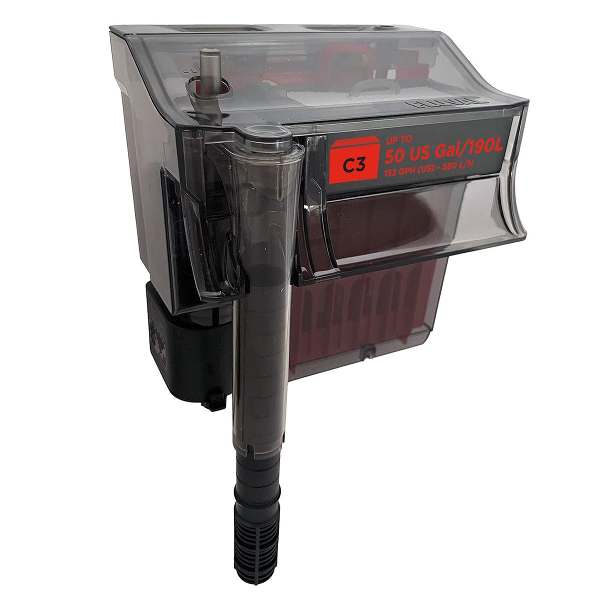 Fluval C3 face montrant boîtier compact et filtration efficace