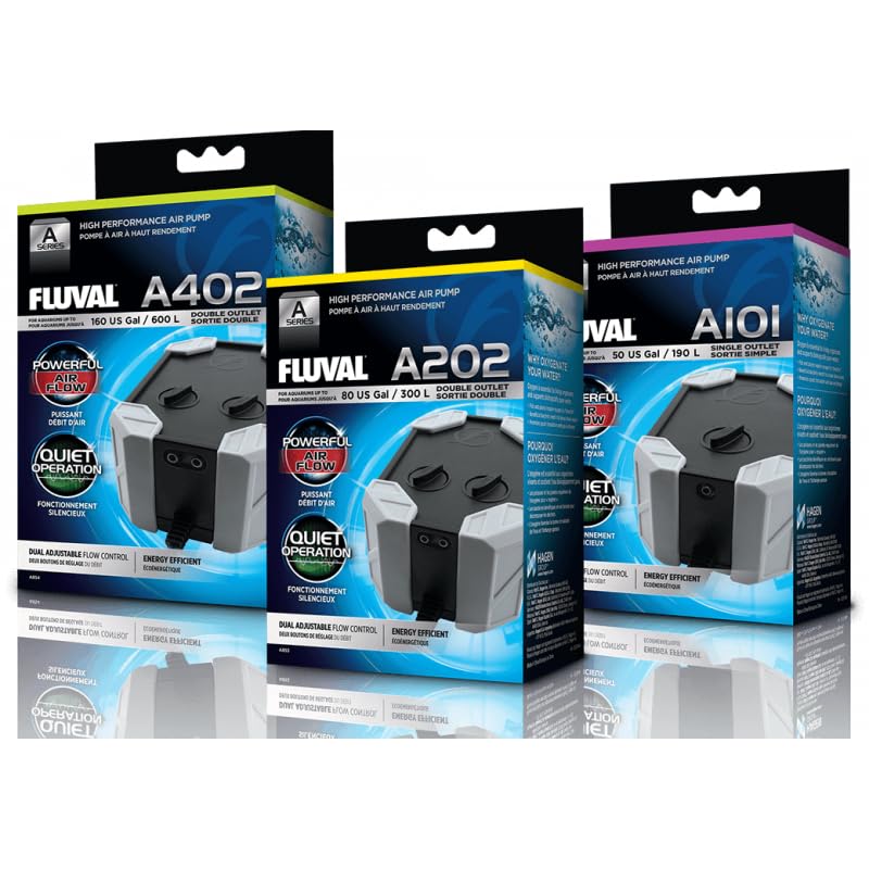 Fluval diffuseur d'air vue d'échelle montrant taille et positionnement pratique