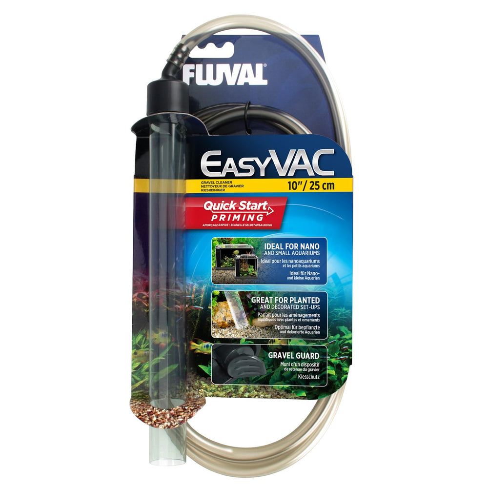 Fluval EasyVac Compact vue de face montrant design compact et prise en main facile