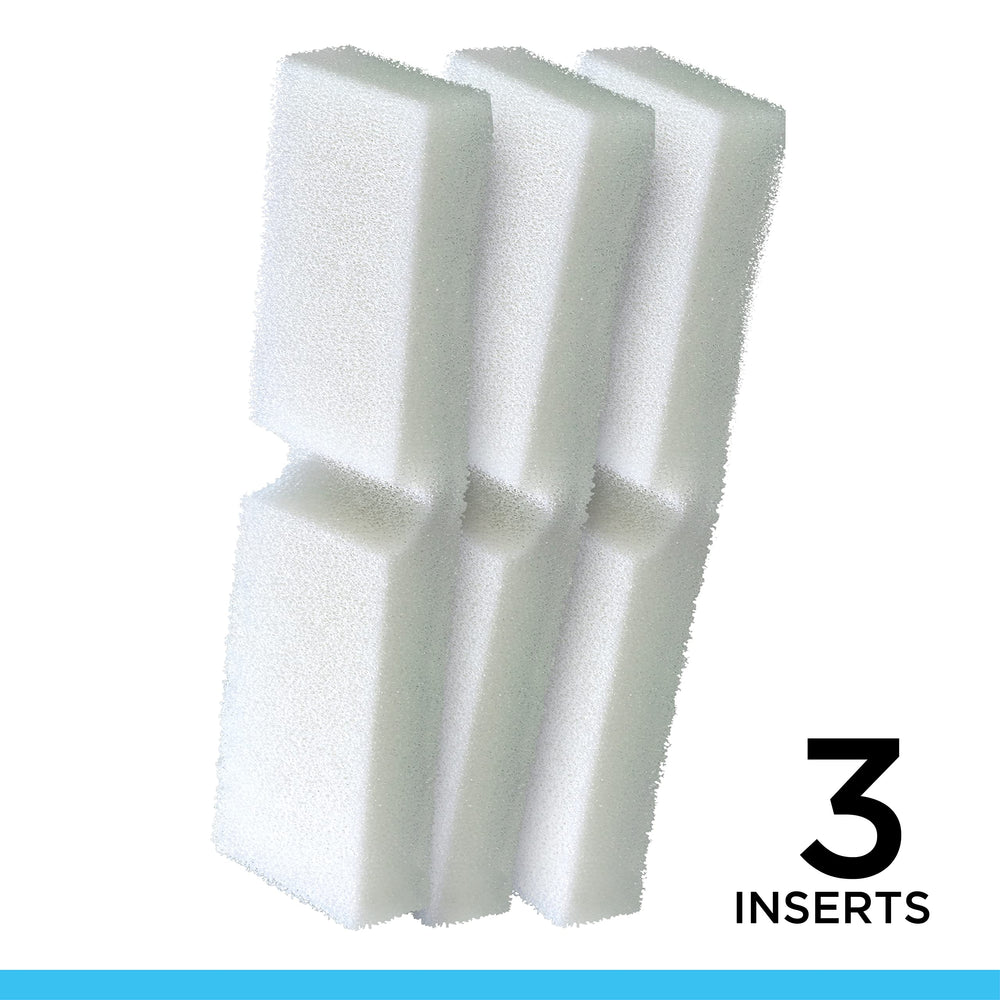 Gros plan sur la texture de la mousse Fluval montrant pores et capture efficace