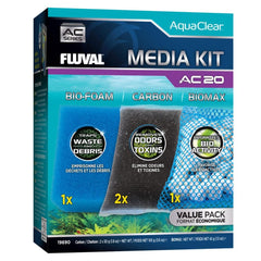 Fluval emballage du kit Media Maintenance montrant contenu et avantages