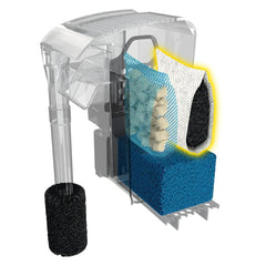 Comparaison de taille Fluval dans une main montrant volume 15,3 oz bénéfice praticité