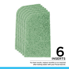 Fluval gros plan texture du tampon montrant résine et fibres pour filtration efficace