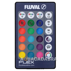 Fluval télécommande gros plan sur boutons offrant une navigation intuitive