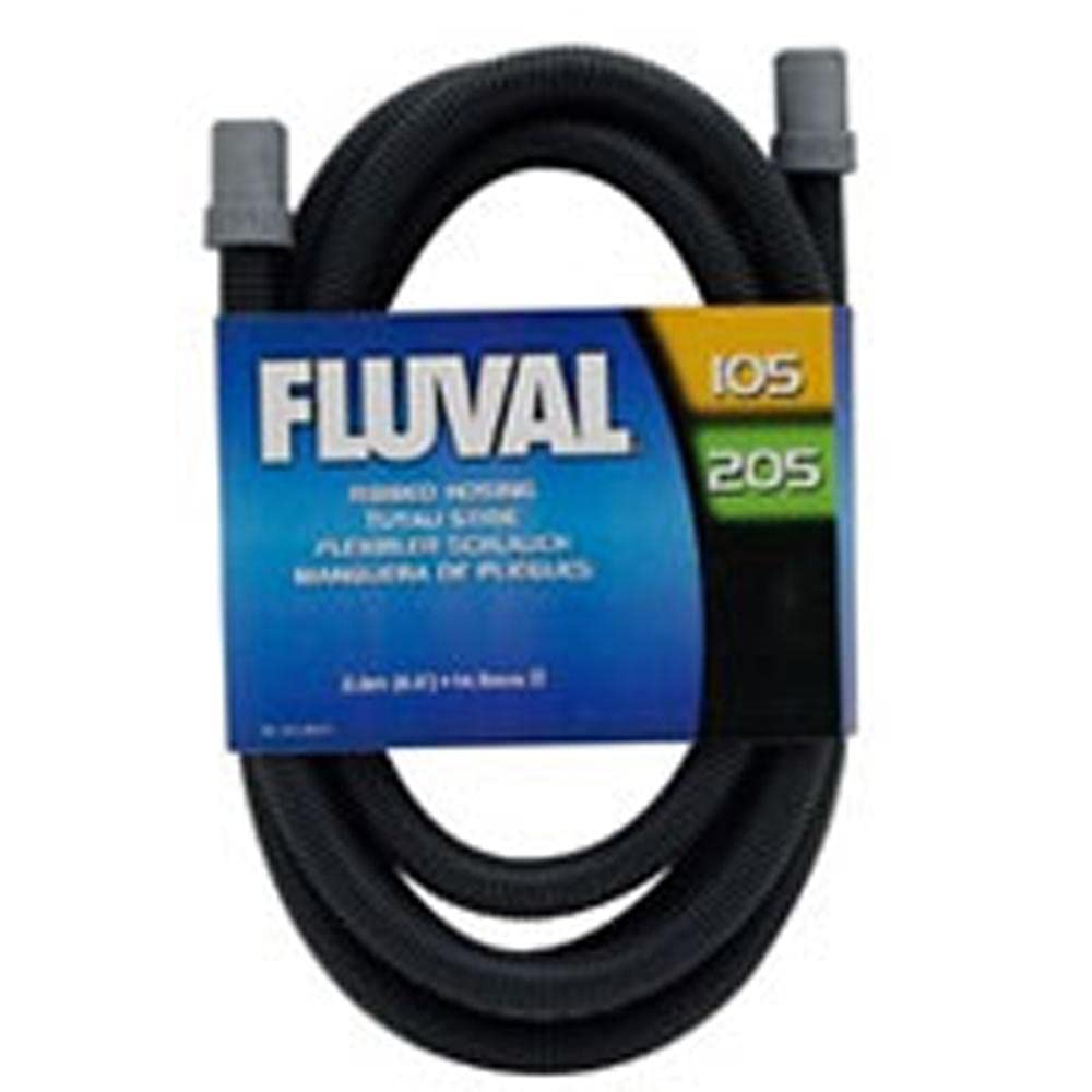 Fluval tuyau côtelé vue de face montrant longueur et compatibilité, installation fiable