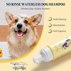 Flydog mousse en application gros plan, nettoie rapidement le pelage