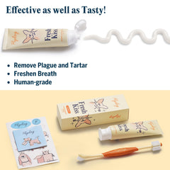 FlyDog texture du dentifrice coco illustrant douceur et goût apprécié