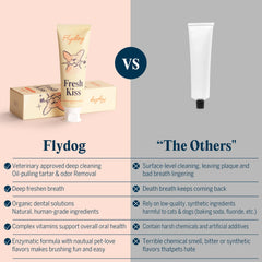FlyDog gros plan de la texture de la pâte enzymatique pour un brossage doux
