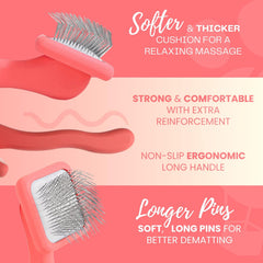 Flying Pawfect brosse en action sur chien long poil sans tirer