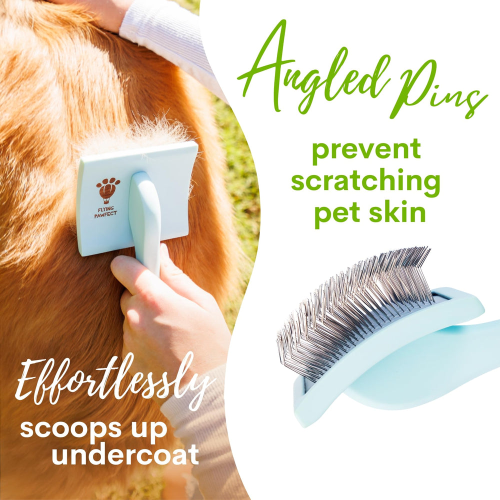 Flying Pawfect brossage sur chat fluffy pour une expérience de massage calme