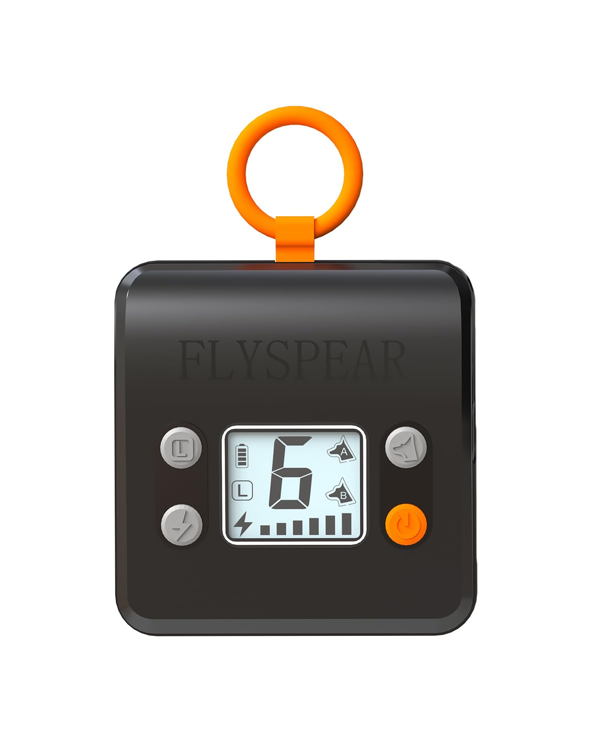 FLYSPEAR transmetteur face avant montrant design compact et utilisation sécurisée