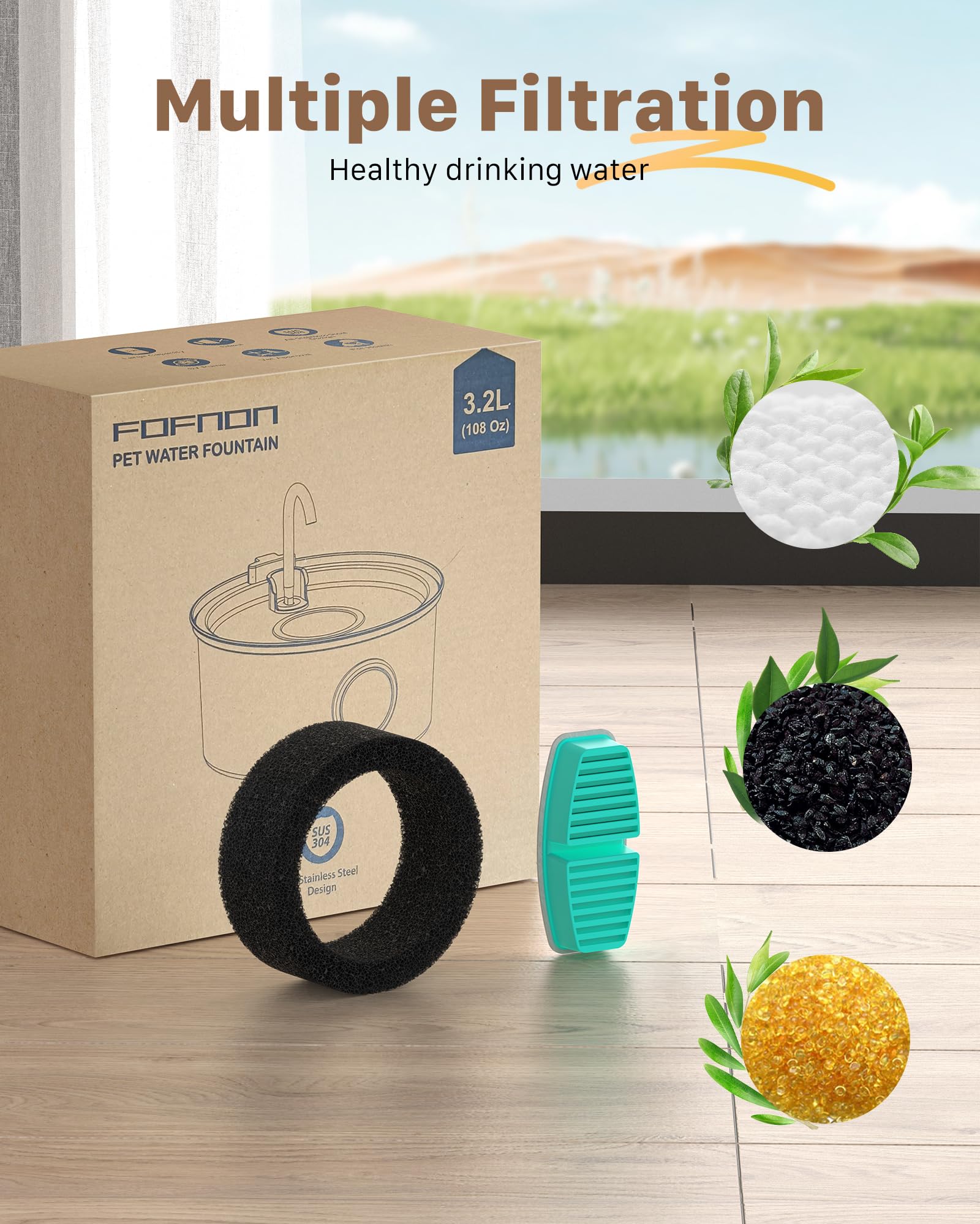 FOFNON comparaison de taille montrant capacité 3,2 L pratique