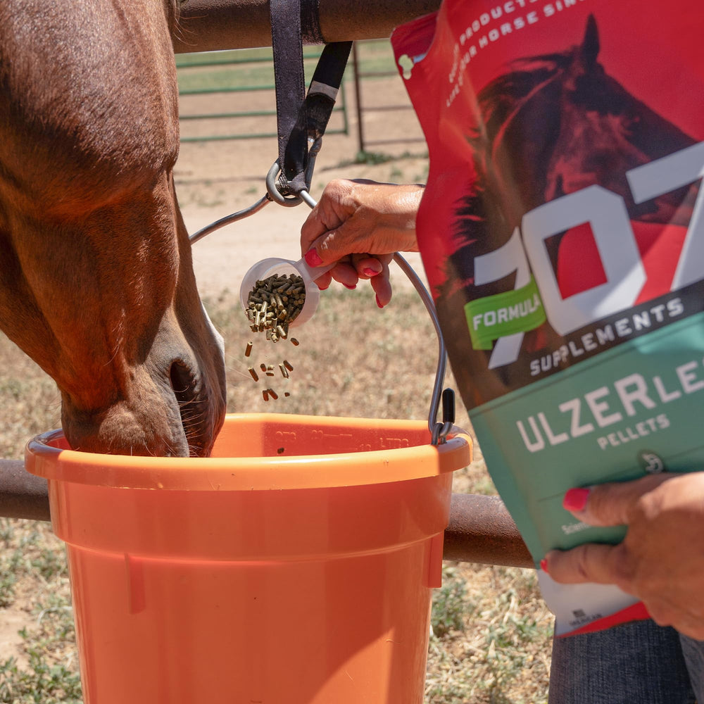 Administration de ULZERless dans la ration, Formula 707 facilite l’usage quotidien