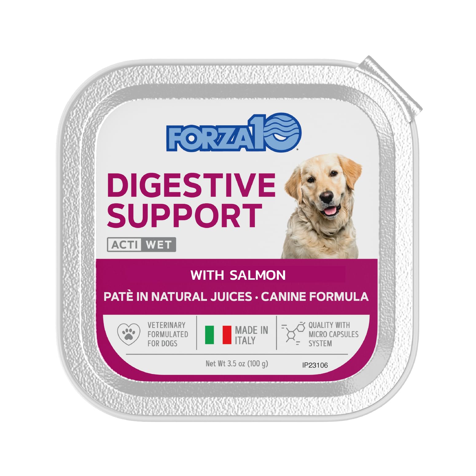 Étiquette Forza10 avec informations nutritionnelles claires pour une lecture facile