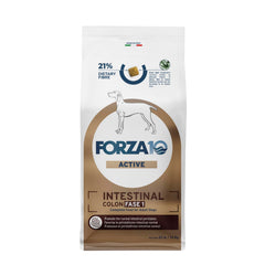 Forza10 paquet avant montrant étiquette et bénéfices digestifs