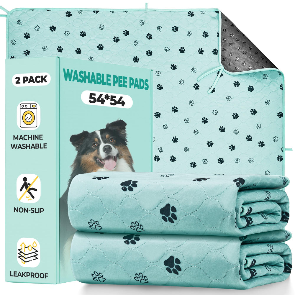 Fostanfly packaging du lot de deux tapis montrant dimensions et couleur verte