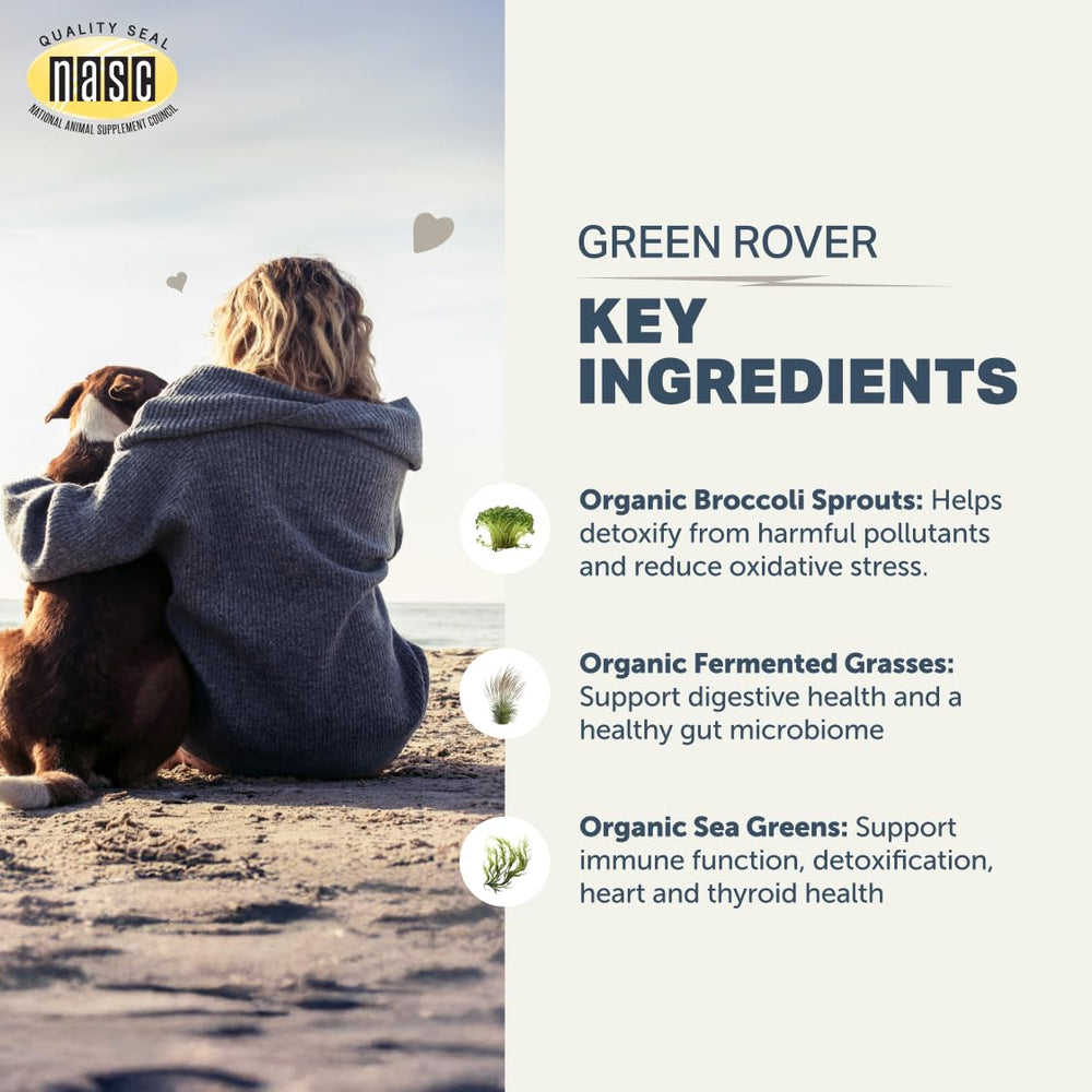 Four Leaf Rover pot ouvert avec contenu visible pour dosage pratique