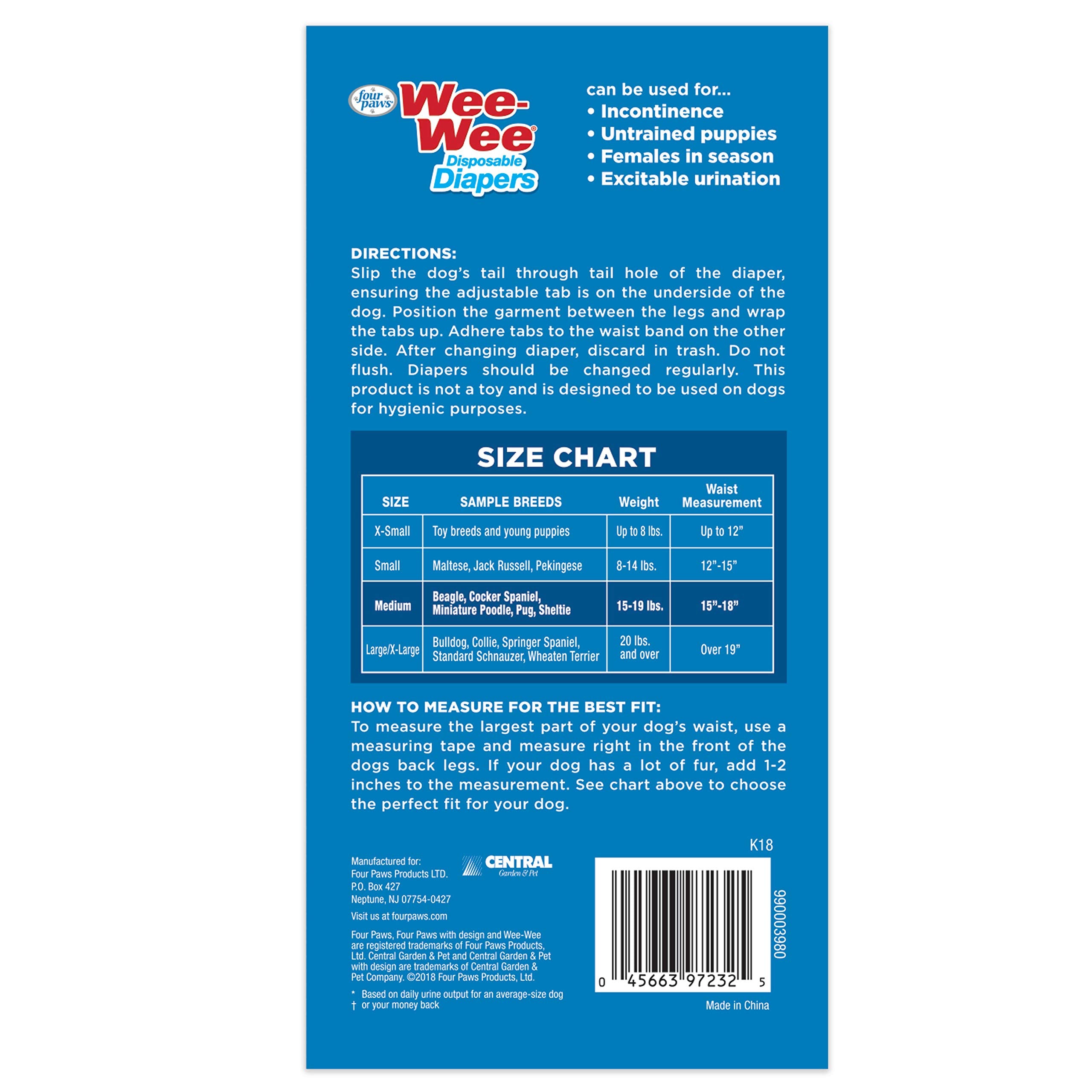 Four Paws couche sur femelle en chaleur démontrant gestion hygiénique
