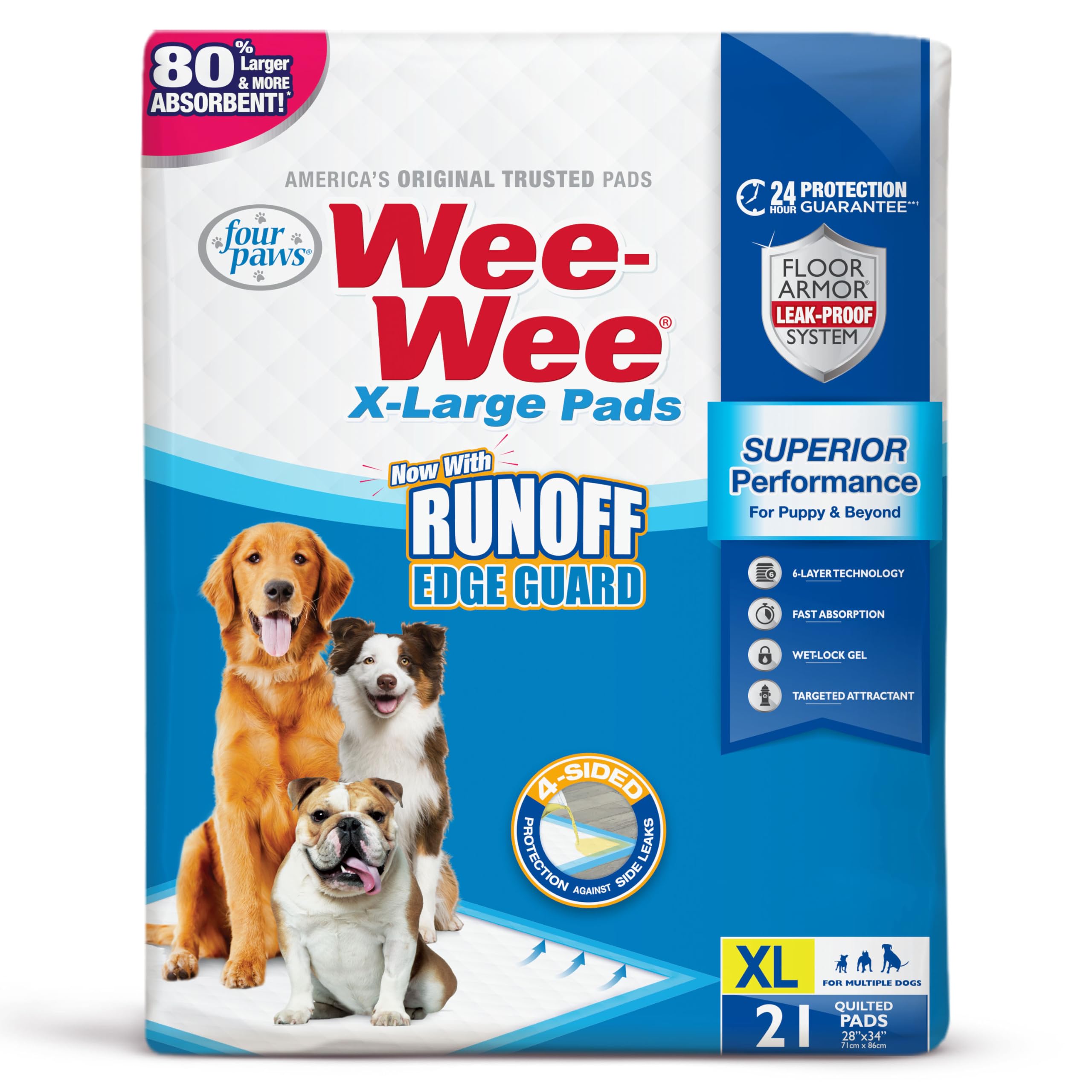 Four Paws surface texturée en gros plan, guide l'animal et absorbe efficacement
