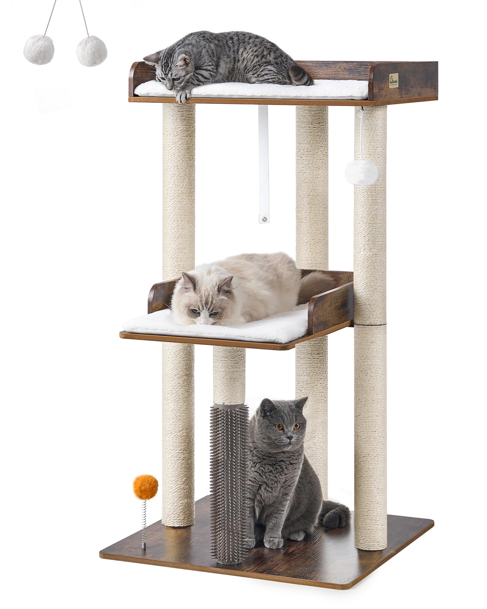 FourFurPets vue avant montrant étagères stables et design moderne bénéfice esthétique