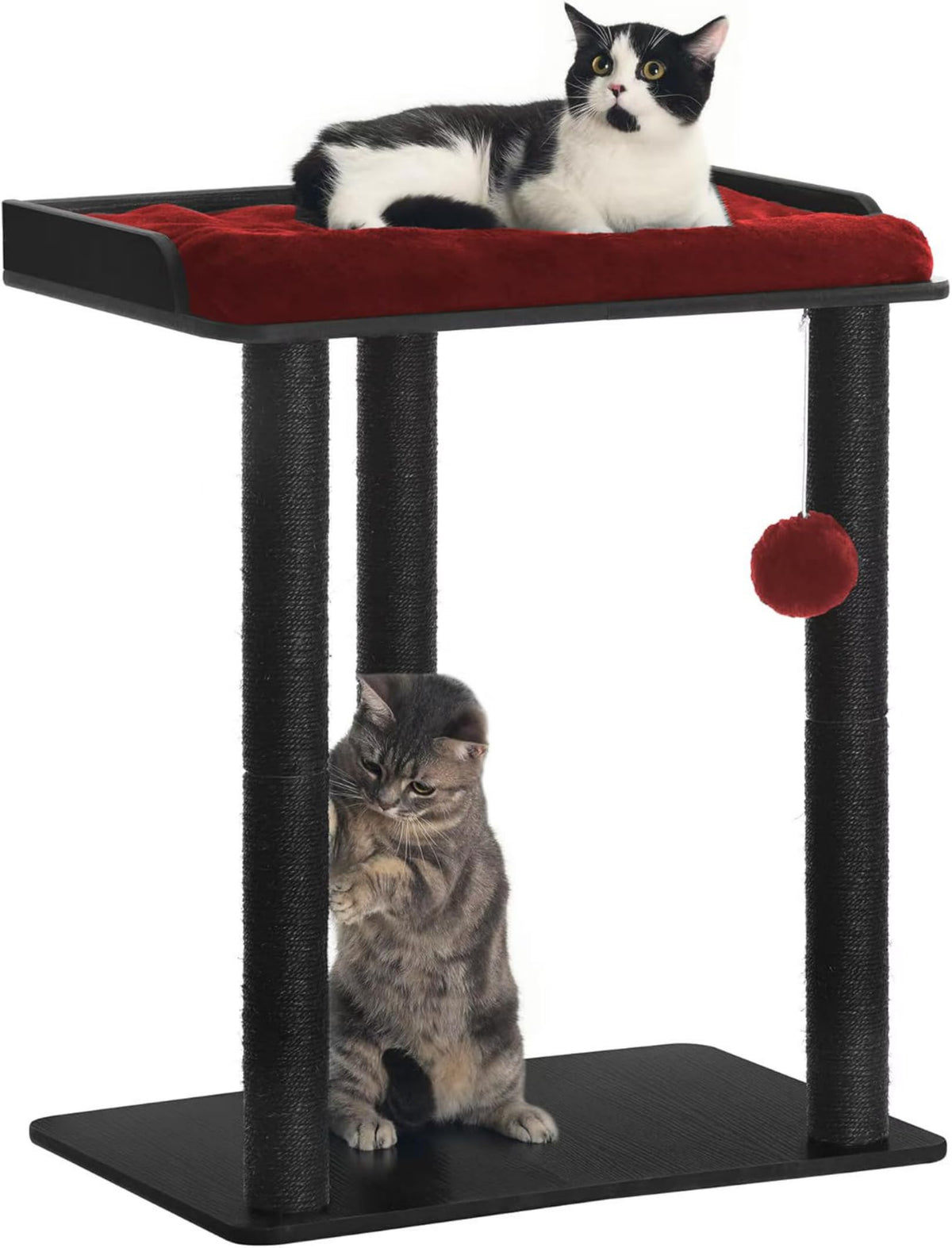 FourFurPets arbre à chat vue de face montrant l'ensemble et stabilité