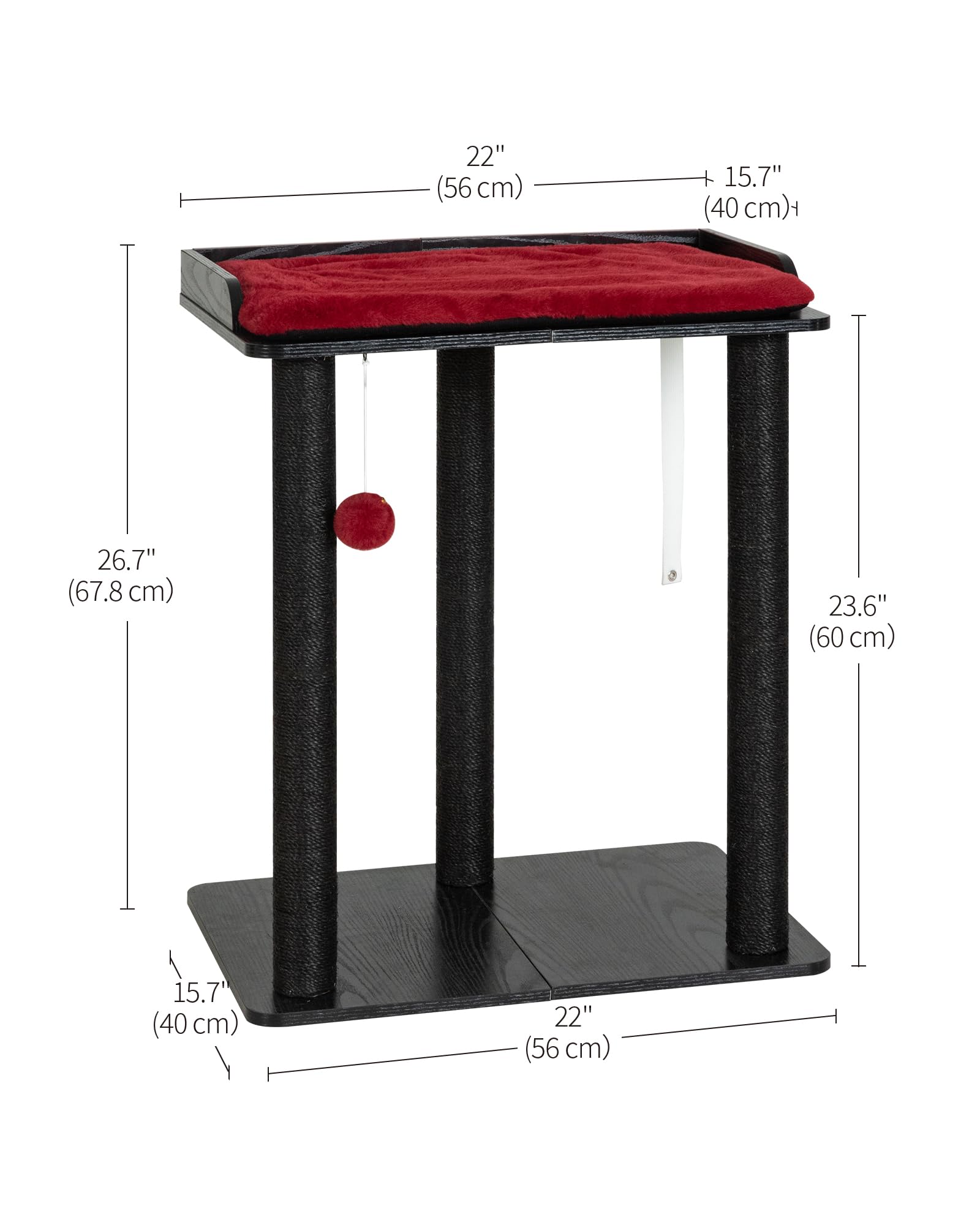 FourFurPets base large avec tapis antidérapant pour sécurité