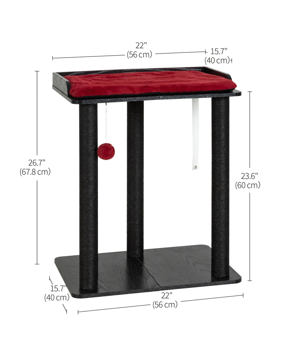 FourFurPets base large avec tapis antidérapant pour sécurité
