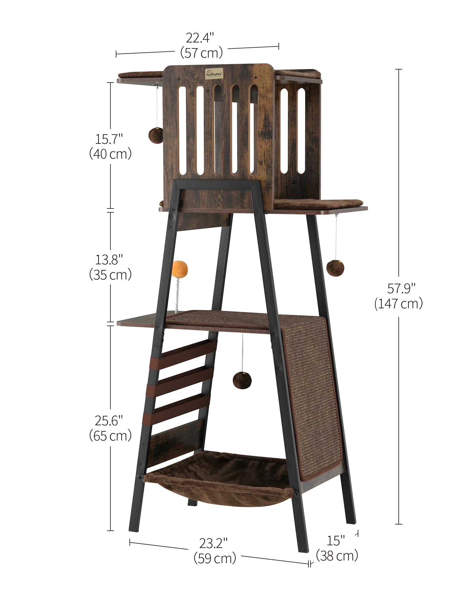 FourFurPets jouets suspendus en détail, stimulation et divertissement