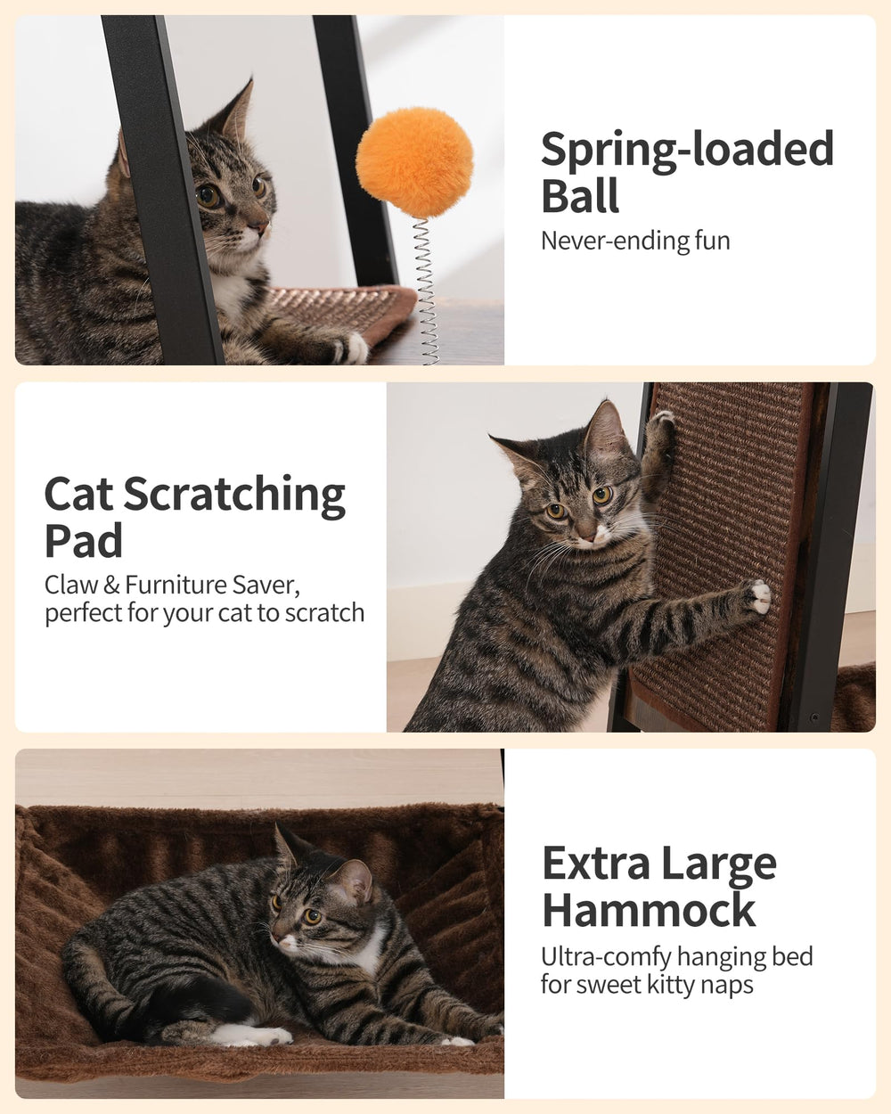 FourFurPets arbre installé dans salon, esthétique moderne intégrée