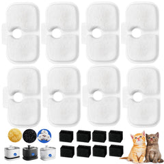 FOURHARVEST emballage du pack montrant 8 filtres et 8 éponges, praticité