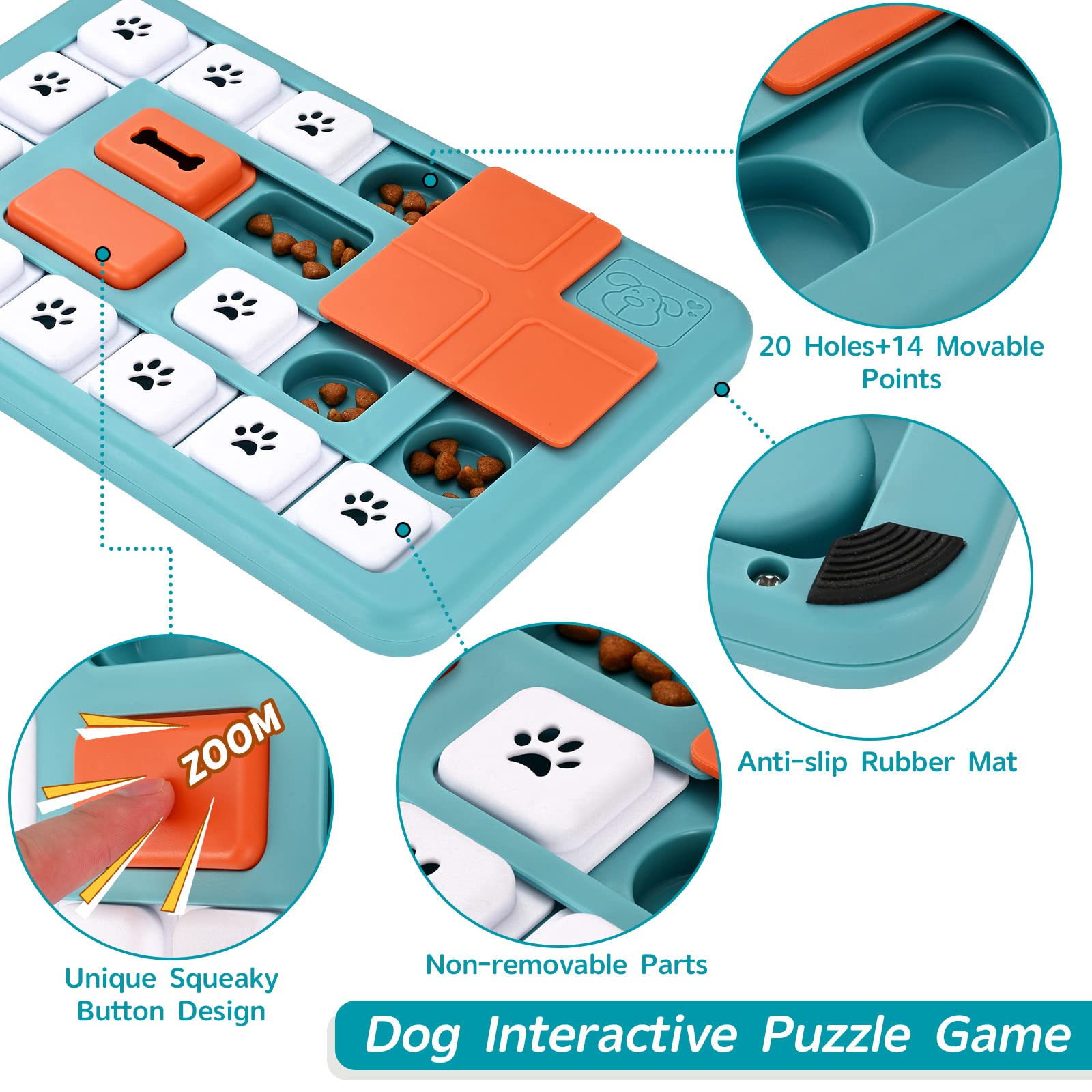 FOXMM chien jouant au puzzle pour réduire l'ennui et s'amuser