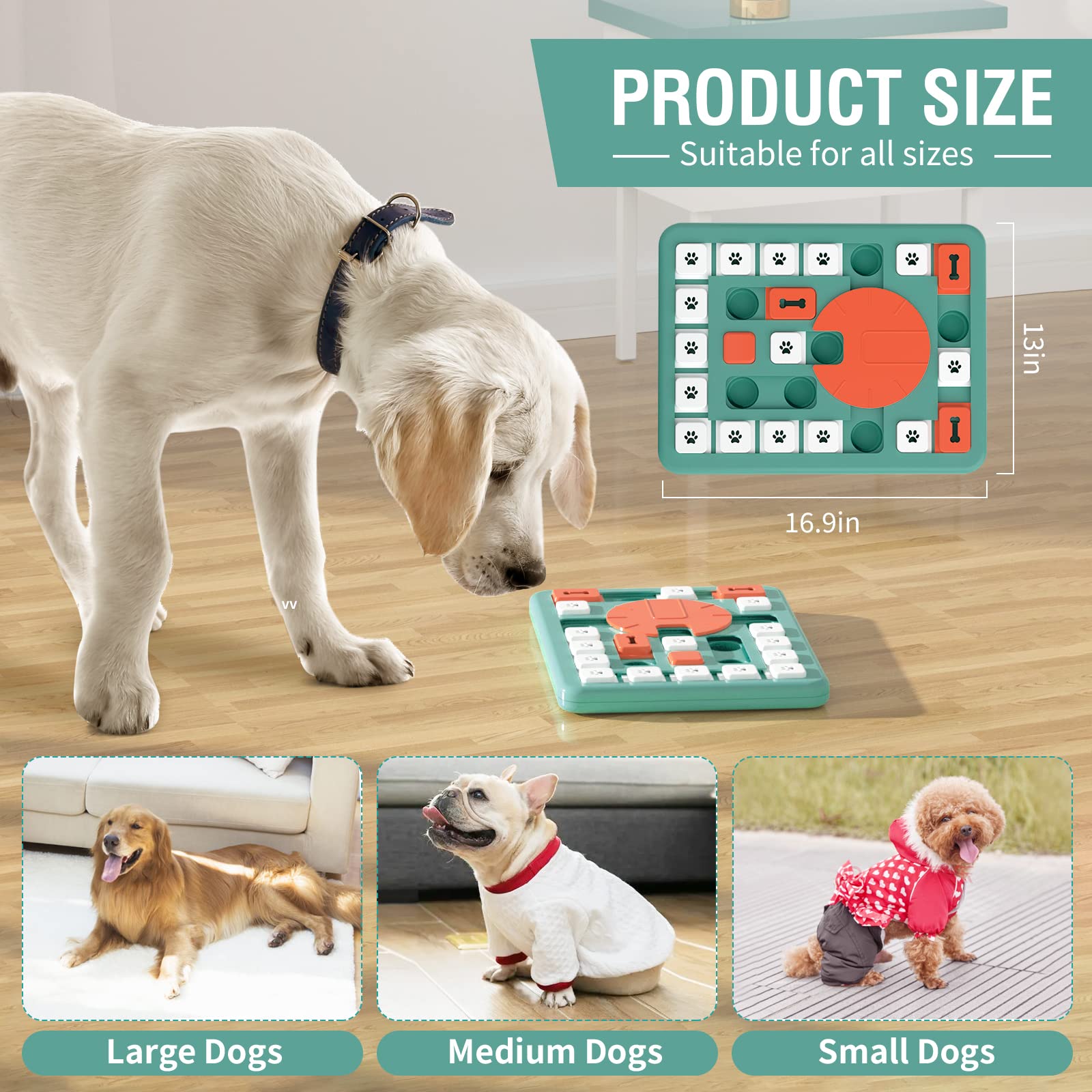 FOXMM jouet en action avec chien résolu, stimule l'intelligence et réduit l'ennui