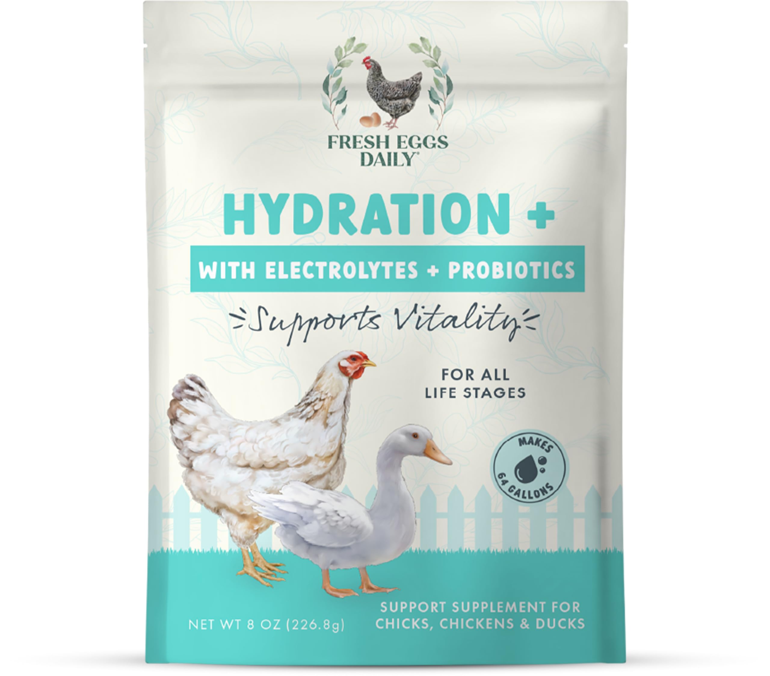 Fresh Eggs Daily emballage avant montrant le format pratique et informations