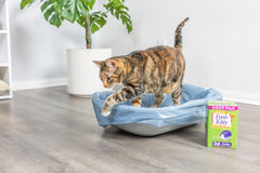 Fresh Kitty détail du lien d'attache montrant fermeture rapide et élimination hygiénique