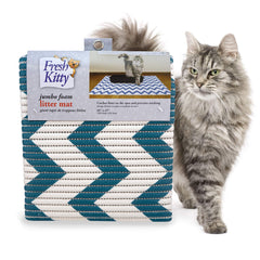 Fresh Kitty tapis avant vue du motif chevrons, protège le sol efficacement