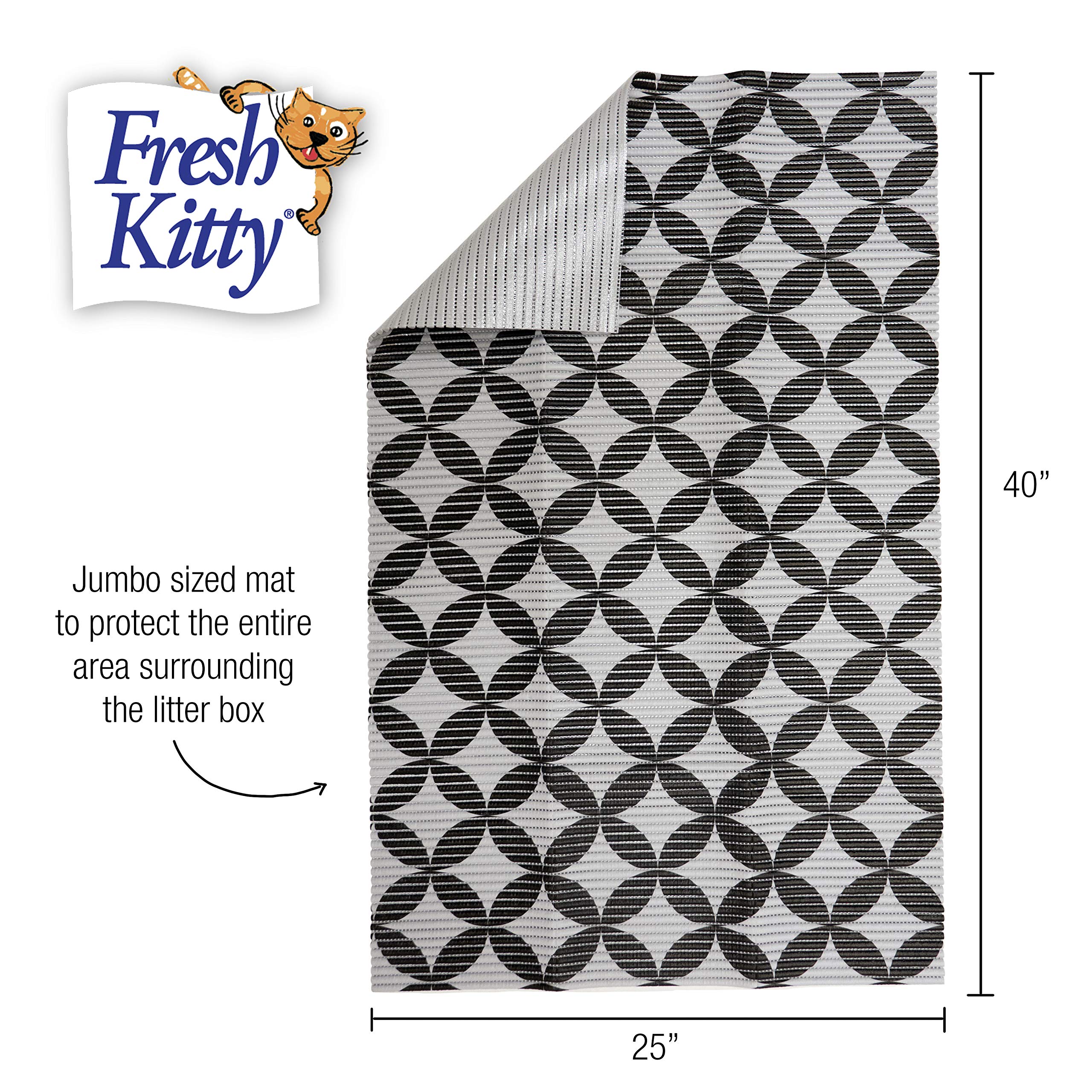 Fresh Kitty étiquette et détail des dimensions 40x25 pouces pour choix informé