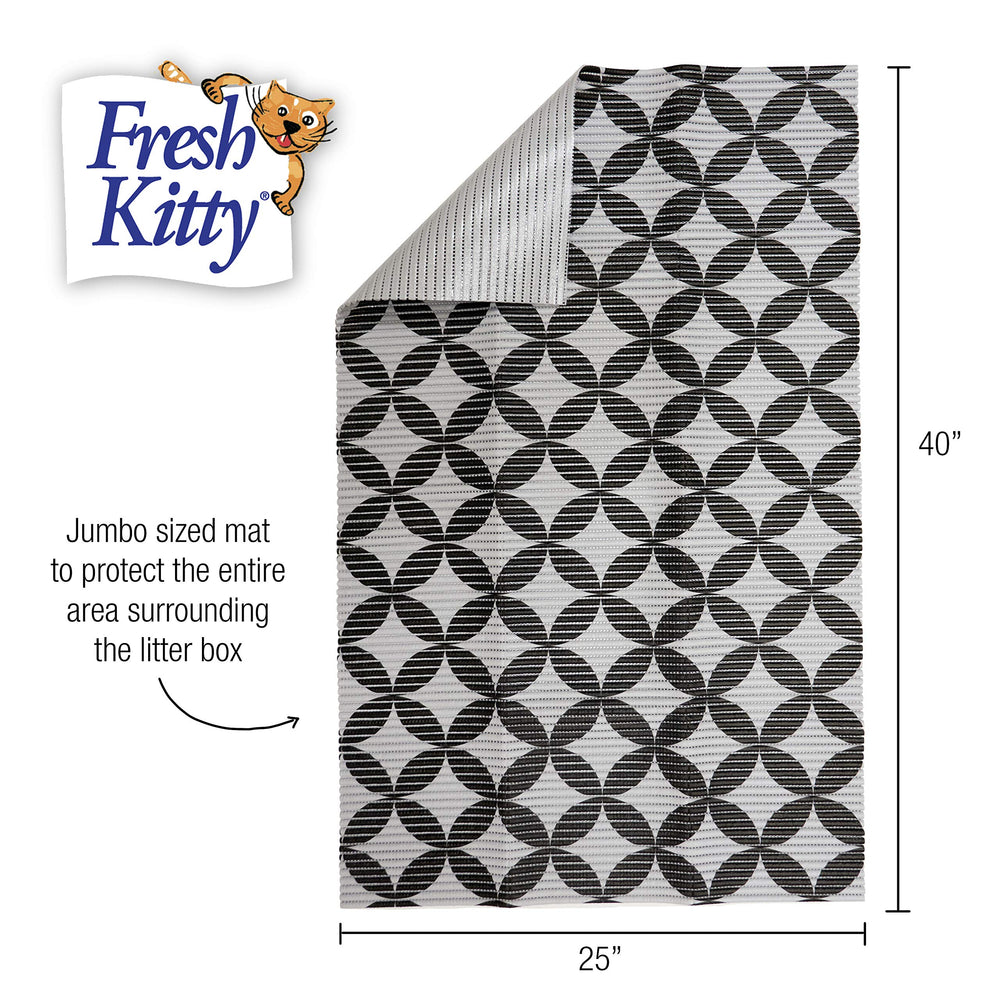 Fresh Kitty étiquette et détail des dimensions 40x25 pouces pour choix informé