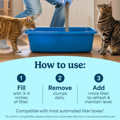 Fresh Step détail du charbon activé inclus pour neutraliser naturellement les odeurs