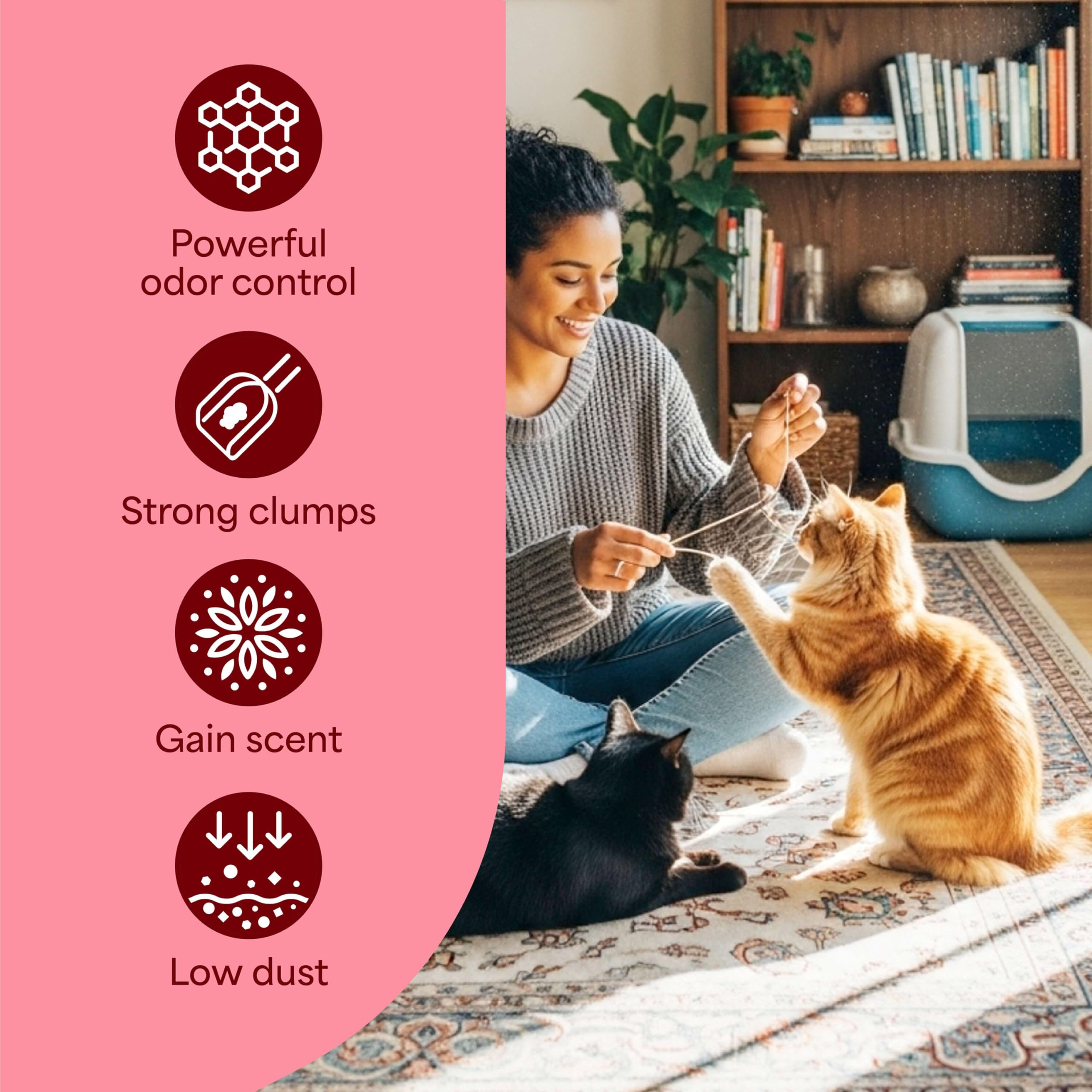 Fresh Step comparaison taille 14 lb montrant balance et quantité bénéfice valeur