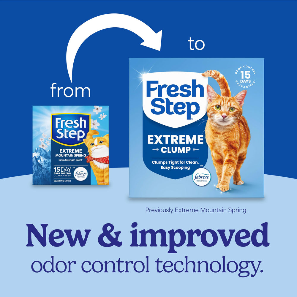 Fresh Step gros plan argile montrant texture solide et meilleure formation de mottes