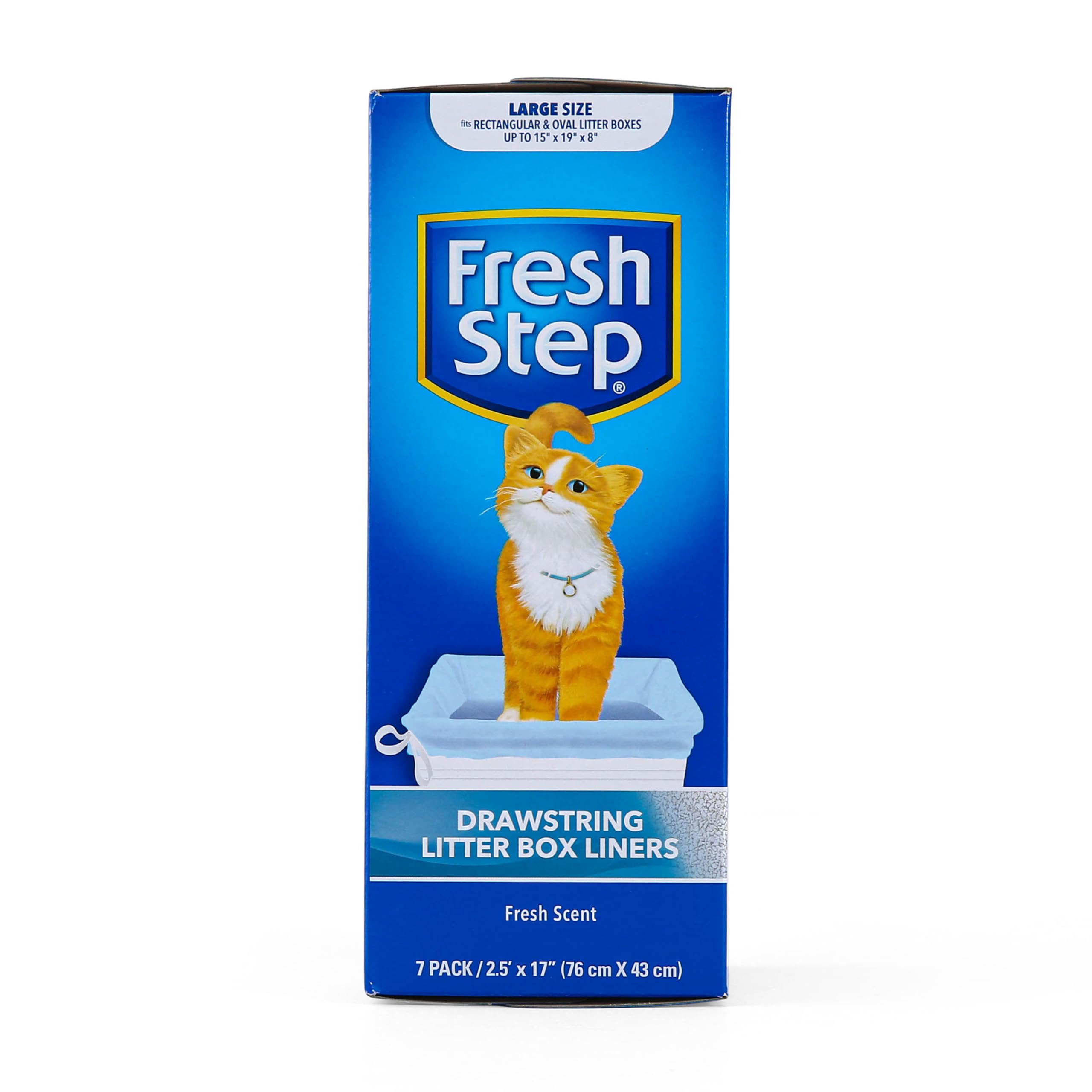 Fresh Step étiquette indiquant parfum léger pour meilleure odeur