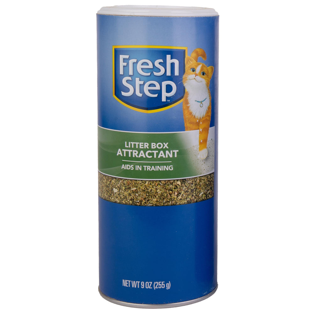 Fresh Step flacon 9 oz montrant l'emballage et l'ouverture facile