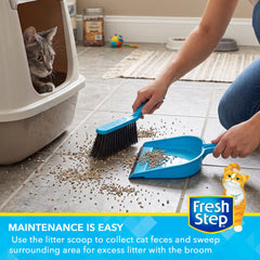Fresh Step détail des fibres du mini-balai facilitant le ramassage